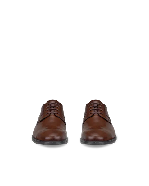 ECCO® Melbourne derbies cuir pour homme - Marron - Front_Pair
