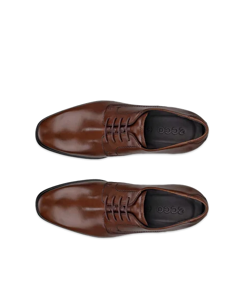 ECCO® Melbourne derbies cuir pour homme - Marron - Top_Left_Pair