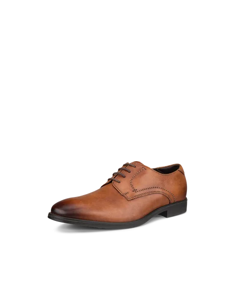 Pánská kožená obuv Derby ECCO® Melbourne - Hnědá  - M