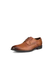 Men's ECCO® Melbourne Leather Derby Shoe - Brown - M