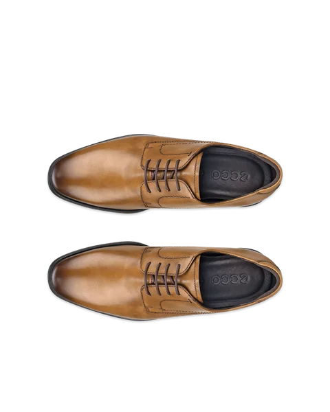 ECCO® Melbourne derbysko i læder til herrer - Brun - Top_Left_Pair