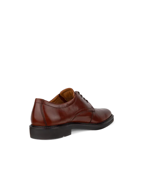 Men's ECCO® Metropole London Leather Derby Shoe - Brown - B