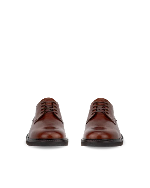 Men's ECCO® Metropole London Leather Derby Shoe - Brown - Front_Pair