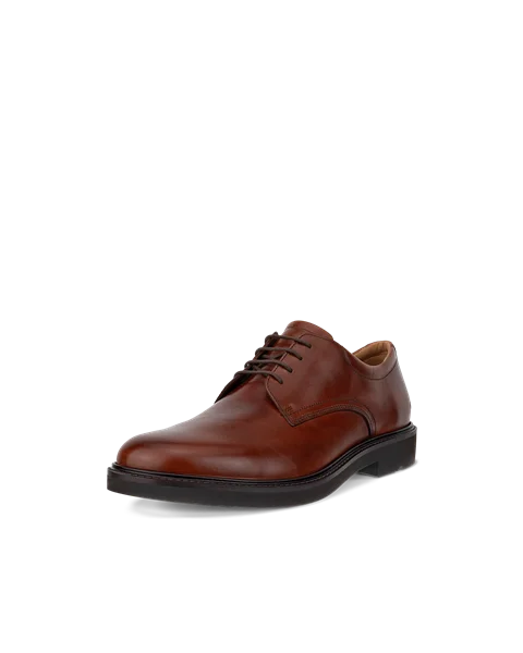 Men's ECCO® Metropole London Leather Derby Shoe - Brown - M