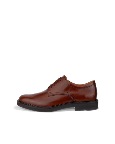 Men's ECCO® Metropole London Leather Derby Shoe - Brown - O