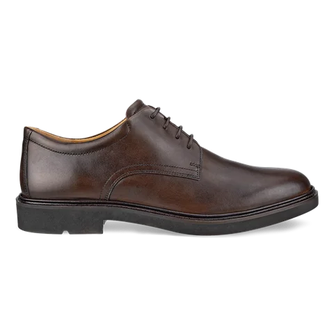 Men's ECCO® Metropole London Leather Derby Shoe - Brown - Outside