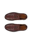 Men's ECCO® Metropole London Leather Brogue Shoe - Brown - Top_Left_Pair
