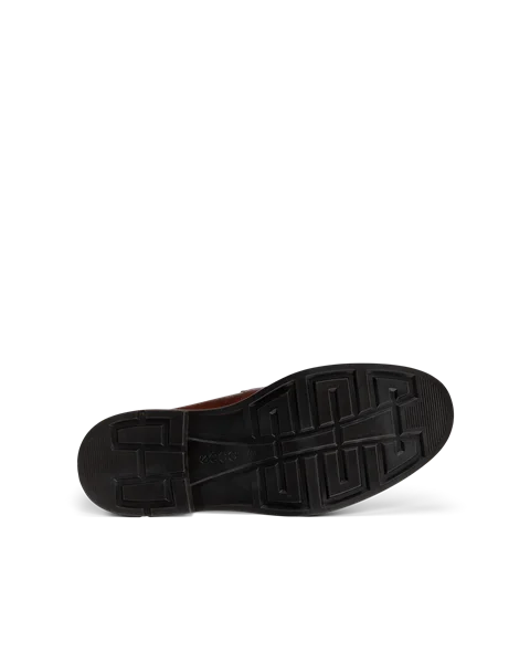 Men's ECCO® Metropole London Leather Moc-Toe Shoe - Brown - S