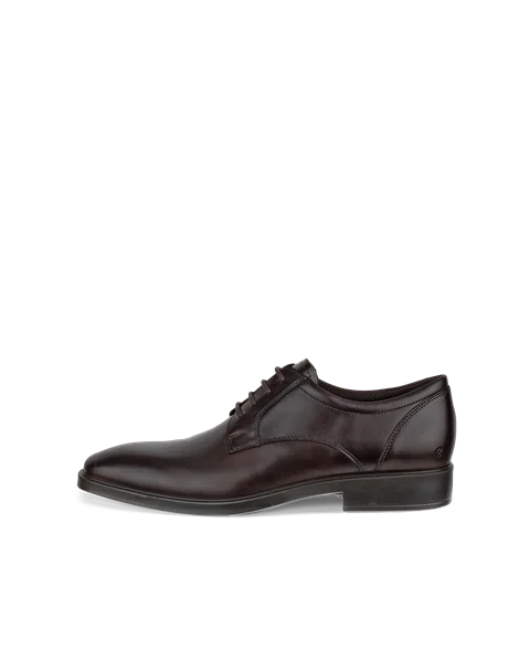 Men's ECCO® Metropole Milan Leather Derby Shoe - Brown - O