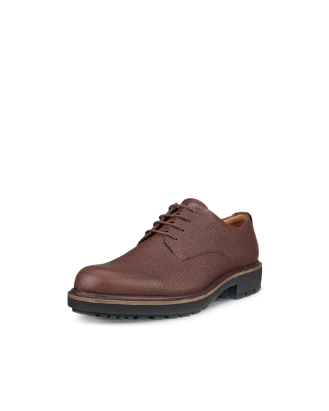 Men's ECCO® Metropole Oslo Leather Derby Shoe - Brown - M