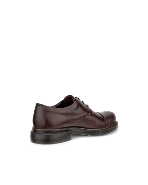 Men's ECCO® Metropole Seoul Leather Derby Shoe - Brown - B
