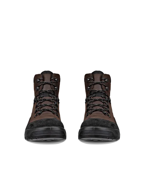 ECCO® Offroad herre vanntett halvhøy turstøvel nubuk - brun - Front_Pair