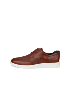 Men's ECCO® S Lite Hybrid Leather Brogue Shoe - Brown - O