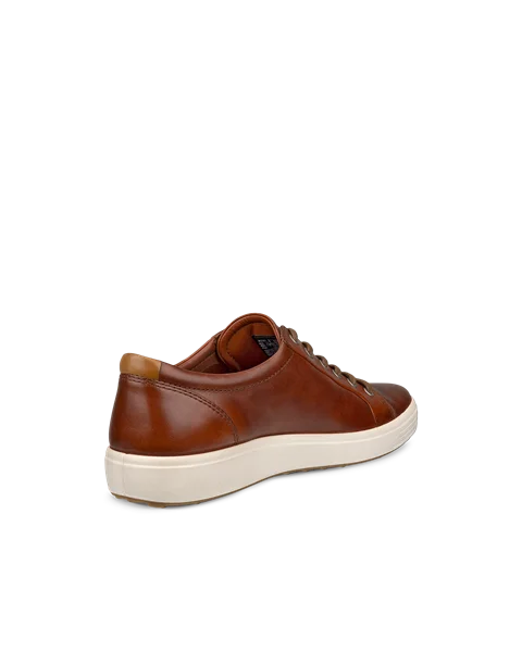 ECCO® Soft 7 baskets en cuir pour homme - Marron - B