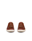 Men's ECCO® Soft 7 Leather Trainer - Brown - Front_Pair