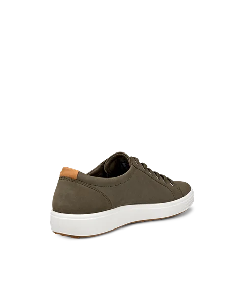 Men's ECCO® Soft 7 Nubuck Trainer - Brown - B