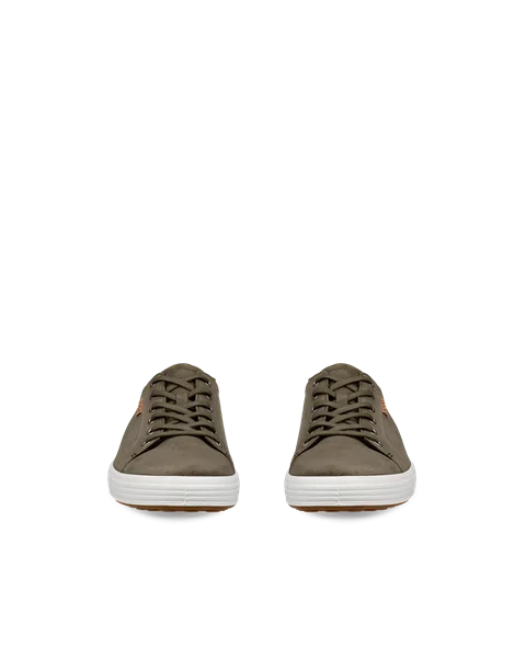 Men's ECCO® Soft 7 Nubuck Trainer - Brown - Front_Pair