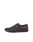 Men's ECCO® Soft 7 Leather Trainer - Brown - O