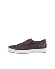 ECCO® Soft 7 herre sneakers skinn - brun - O
