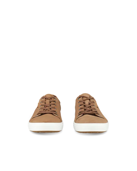 ECCO® Soft 7 Herren Sneaker aus Nubukleder - Braun - Front_Pair