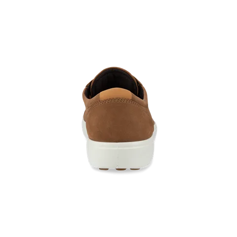 ECCO® Soft 7 sneakers i nubuck til herrer - Brun - Heel