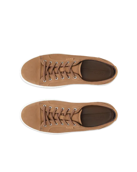 ECCO® Soft 7 Herren Sneaker aus Nubukleder - Braun - Top_Left_Pair
