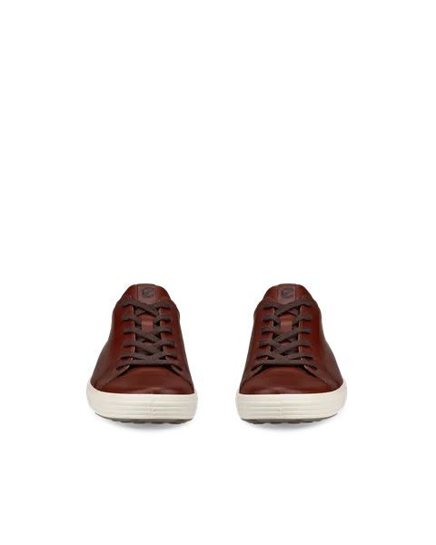 ECCO® Soft 7 sneakers i læder til herrer - Brun - Front_Pair