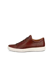 Męskie skórzane sneakersy ECCO® Soft 7 - Brązowy - O