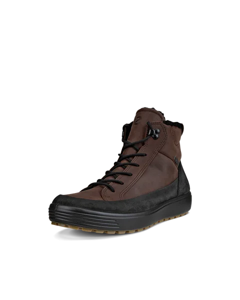 Męskie nubukowe buty za kostkę Gore-Tex ECCO® Soft 7 Tred - Brązowy - M
