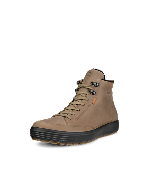 ECCO® Soft 7 Tred Halvhög känga i nubuck med Gore-Tex herr - Brun - M