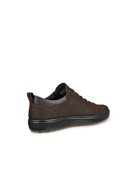 Men's ECCO® Soft 7 Tred Nubuck Waterproof Shoe - Brown - B