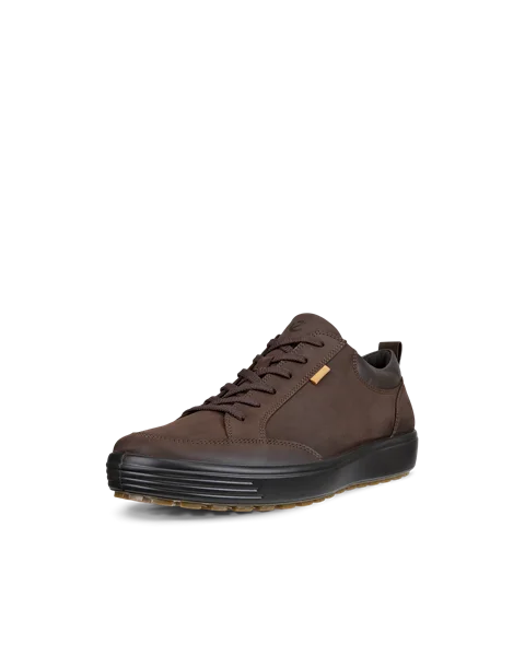 Men's ECCO® Soft 7 Tred Nubuck Waterproof Shoe - Brown - M