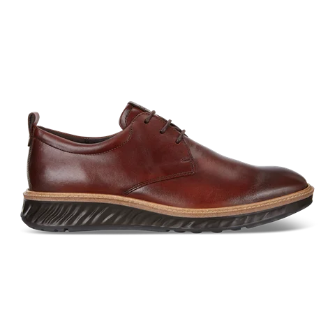 Men's ECCO® ST.1 Hybrid Leather Derby Shoe - Brown - Outside