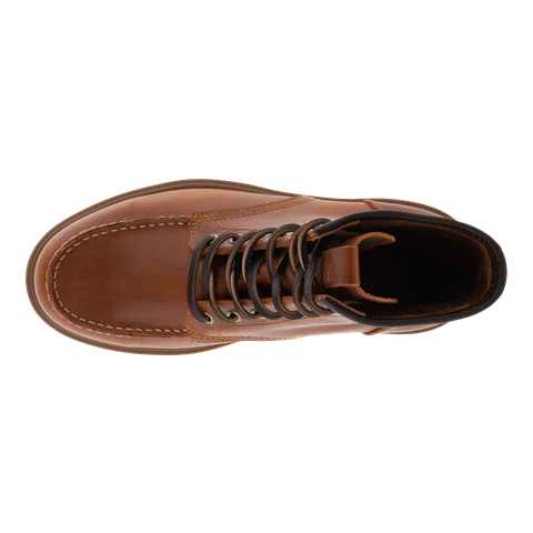 Pánska kožená obuv so špičkou ECCO® Staker - Hnedá - Top