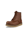 Pánská kožená kotníčková obuv s mokasínovou špičkou ECCO® Staker - Hnědá  - M