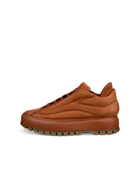 Men's ECCO® Street Ace Ral7000 Nubuck Trainer - Brown - O