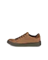 Men's ECCO® Street Tray Leather Gore-Tex Trainer - Brown - O