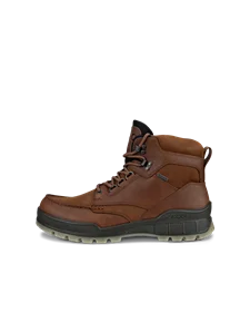 Męskie skórzane buty outdoor za kostkę Gore-Tex ECCO® Track 25 - Brązowy - O