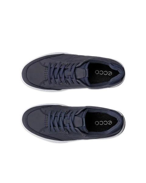 Men's ECCO® Byway 2.0 Nubuck Waterproof Shoe - Blue - Top_Left_Pair