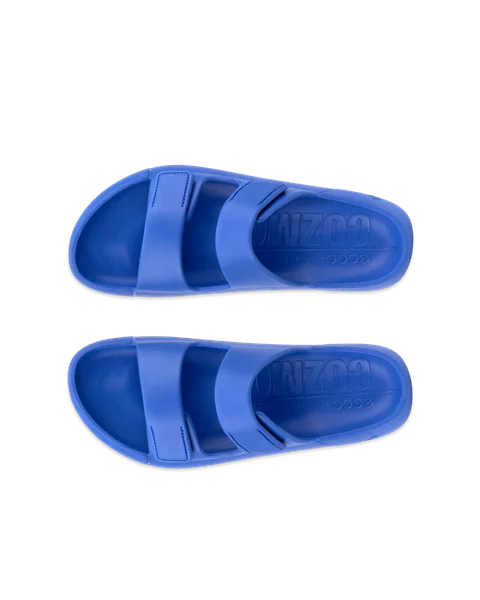 Unisex ECCO® Cozmo E Two Strap Sandal - Blue - Top_Left_Pair