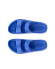 Unisex ECCO® Cozmo E Two Strap Sandal - Blue - Top_Left_Pair