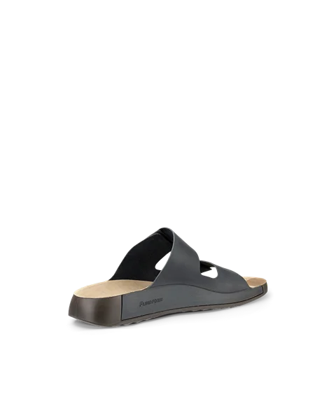 ECCO® Cozmo Heren nubuck sandaal met twee bandjes - Blauw - B