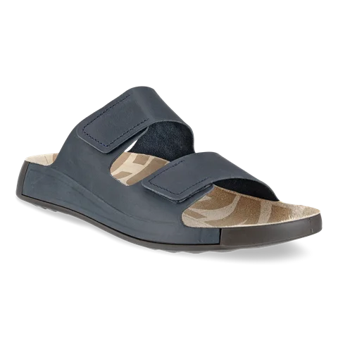 ECCO® Cozmo sandaler i nubuck med to remme til herrer - Blå - Main