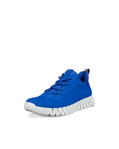 Men's ECCO® Gruuv Nubuck Trainer - Blue - M