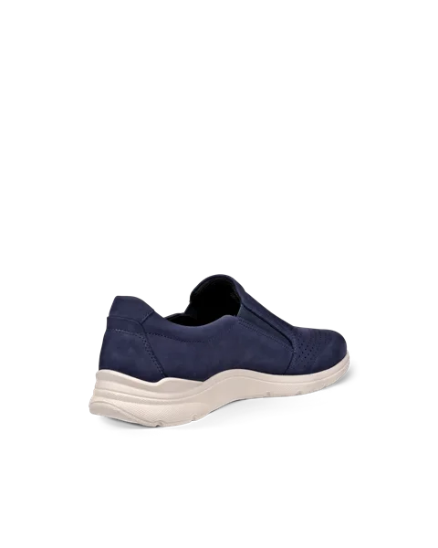 ECCO® Irving chaussures sans lacet en nubuck pour homme - Bleu - B
