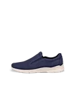 ECCO® Irving chaussures sans lacet en nubuck pour homme - Bleu - O