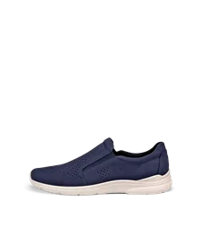 Men's ECCO® Irving Nubuck Slip-On - Blue - O