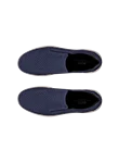 ECCO® Irving chaussures sans lacet en nubuck pour homme - Bleu - Top_Left_Pair
