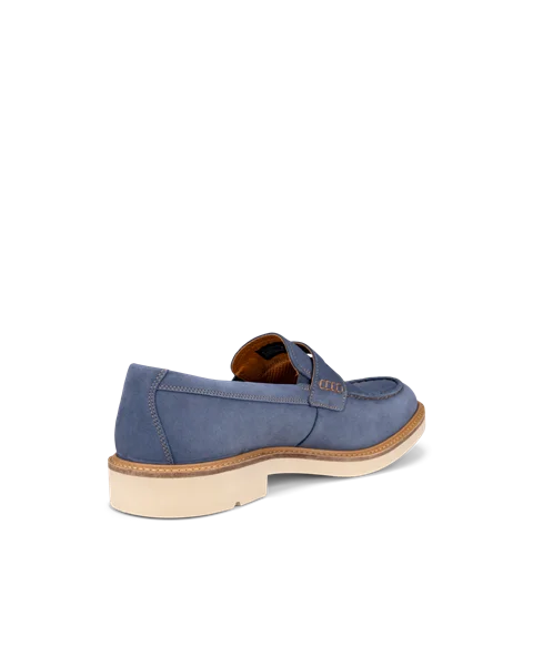 Męskie nubukowe buty z przeszyciem ECCO® Metropole London - Niebieski - B