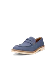 Męskie nubukowe buty z przeszyciem ECCO® Metropole London - Niebieski - M